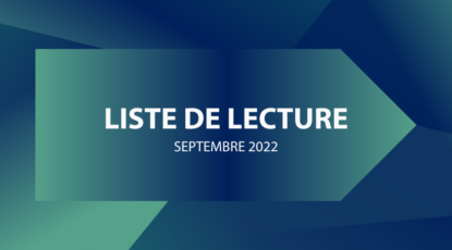 Liste de lecture septembre 2022