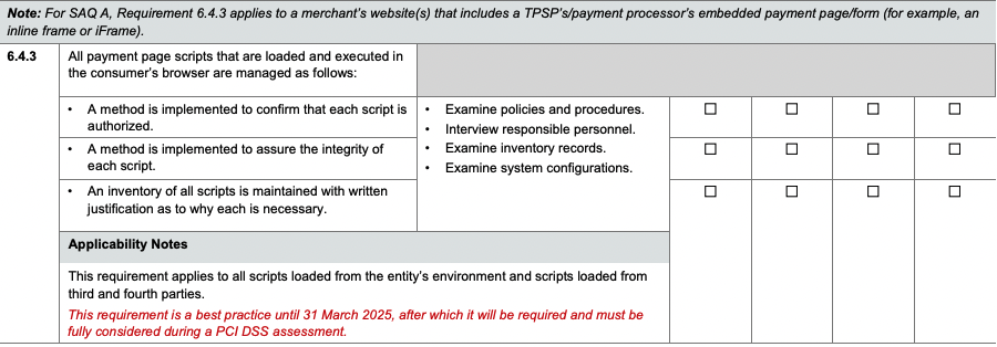 PCI DSS SAQ 4